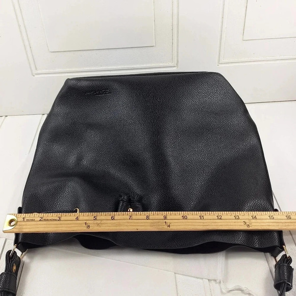 Bella Russo Bucket Black Tote/Bag Faux Leather Drawstring NWOT - Picture 9 of 11